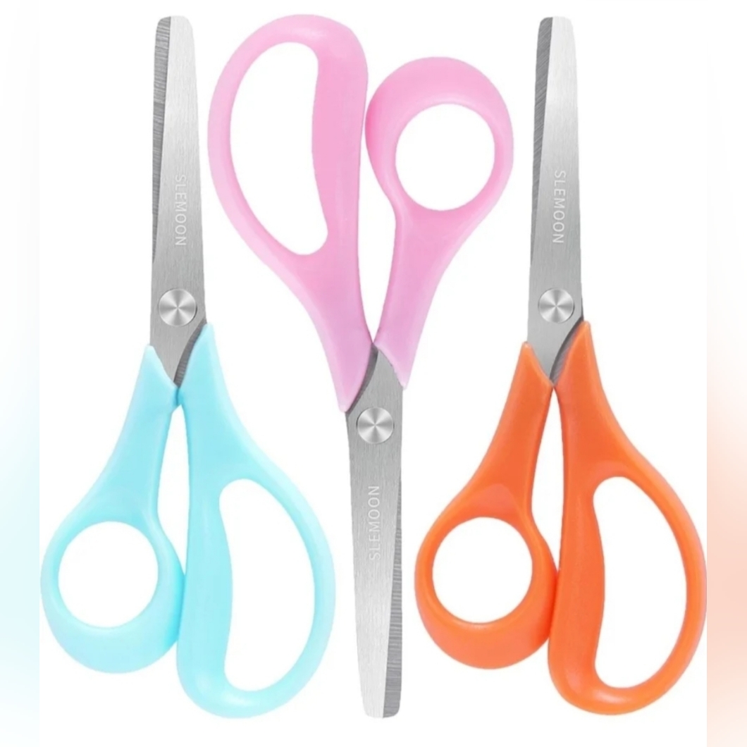 Kids Craft Scissors With Blunt Tip Stainless Steel 5" Left Handed Kids Scissors